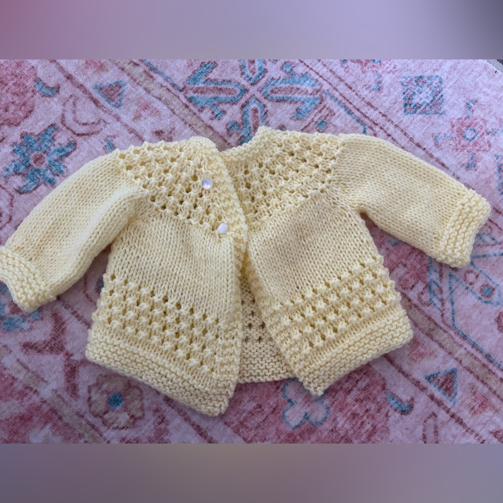 Soft Yellow Knit Baby Cardigan - Kids Jackets & Coats